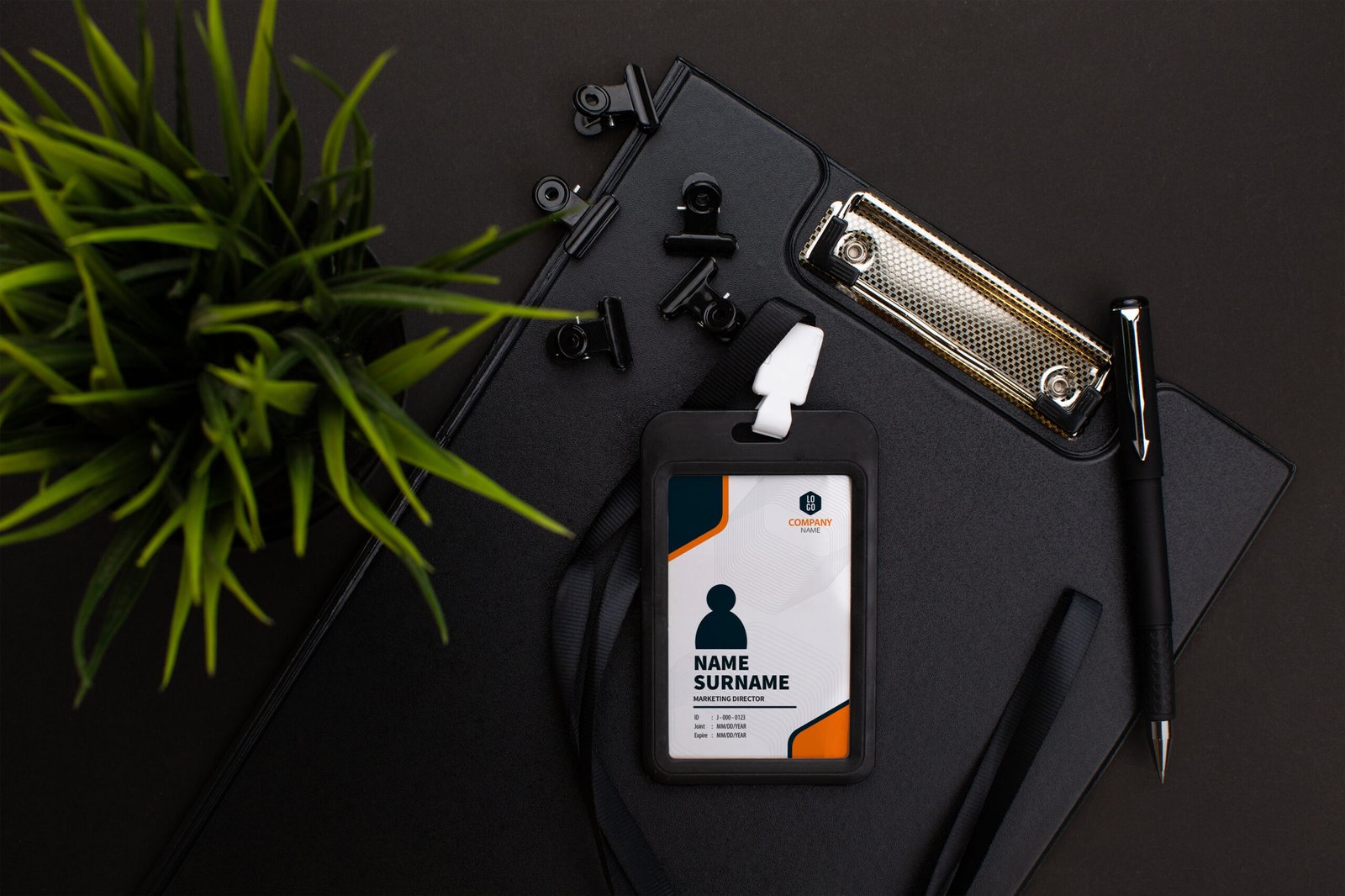 ID card holder PSD MOCKUP